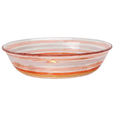 Saladeira Acrílico Detalhe Degradê Rose 27,8x27,8x7,5cm