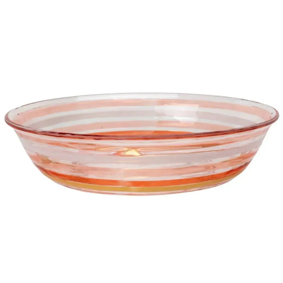 Saladeira Acrílico Detalhe Degradê Rose 27,8x27,8x7,5cm