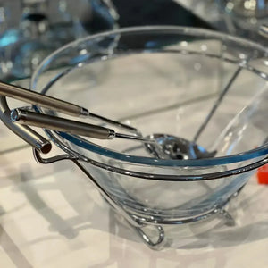 Saladeira Chambord Vidro Borossilicato com Par de Talheres Fracalanza