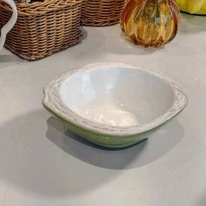 Saladeira Coco Cerâmica Itacare Verde 7x17x20cm Maison Blanche