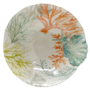 Saladeira Melamina Desenho Concha Corall 30,5x30,5x10,5cm