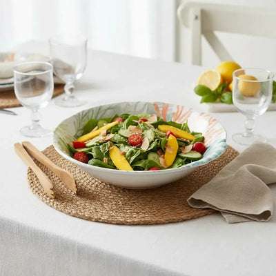 Saladeira Melamina Desenho Concha Corall 30,5x30,5x10,5cm