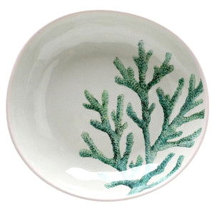 Saladeira Melamina Desenho Coral Verde 32,7x31,5x5,8cm