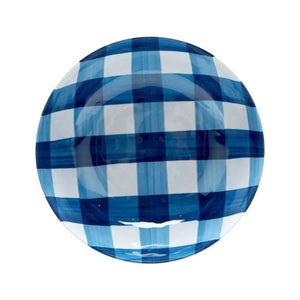 Saladeira Melamina Xadrez Azul 30,5x30,5x9,3cm