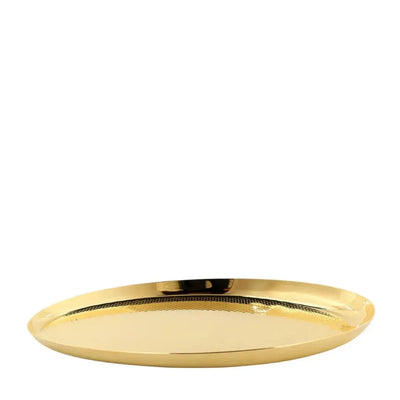 Salvinha Oval Sarezzo Inox com Revestimento em Ouro 24k Riva