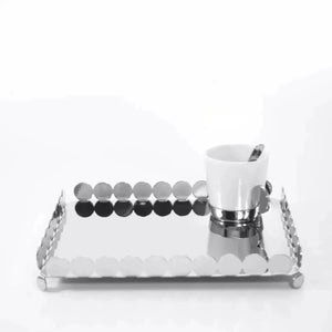 Salvinha Retangular Nanna Inox com Vidro Espelhado Riva