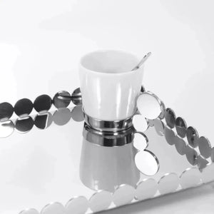 Salvinha Retangular Nanna Inox com Vidro Espelhado Riva