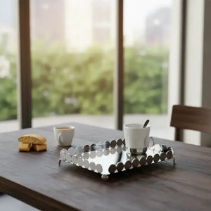 Salvinha Retangular Nanna Inox com Vidro Espelhado Riva