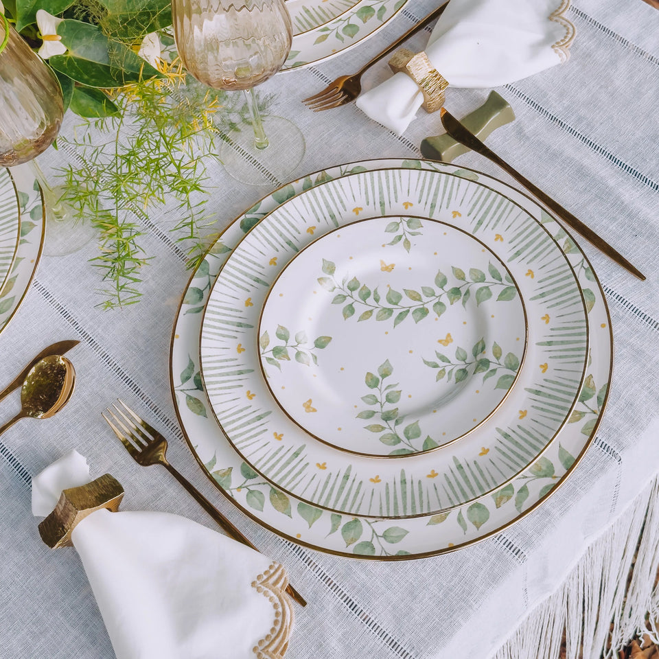 Sousplat Cerâmica Donatella Filete Ouro 34cm Alleanza