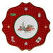 Sousplat Christmas Gifts Cerâmica Vermelho 34cm Scalla (unitário)