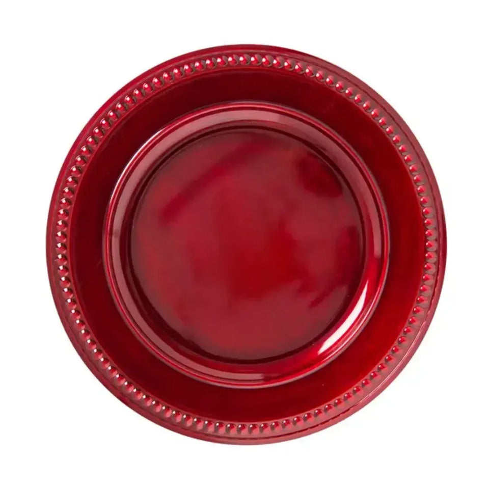 Sousplat Galles Dots Rouge Antique 33cm Copa&Cia