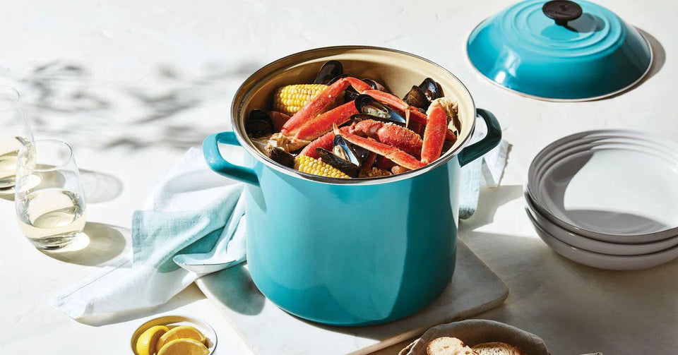 Stockpot Aço Esmaltado Azul Caribe 7,6L 22cm Le Creuset