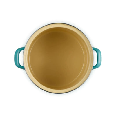 Stockpot Aço Esmaltado Azul Caribe com Pegado Aço Inox 7,6L 22cm Le Creuset