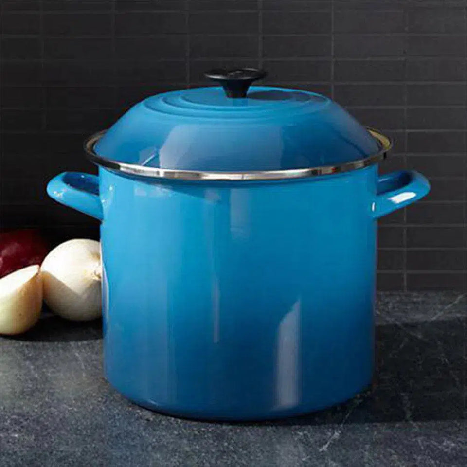 Stockpot Aço Esmaltado Azul Marseille 7,6L 22cm Le Creuset