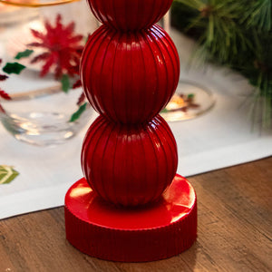 PRÉ-VENDA: Castiçal Doce Natal Resina Vermelho