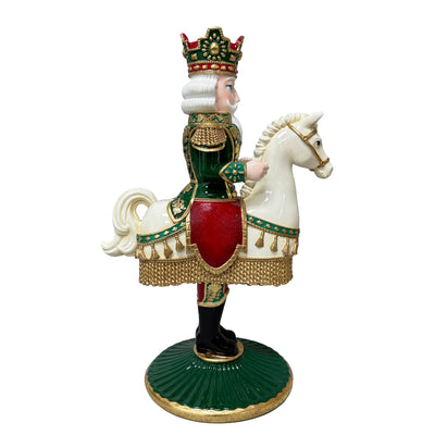 PRÉ-VENDA: Soldado Quebra Nozes no Cavalo Adorno Decorativo Resina Natal