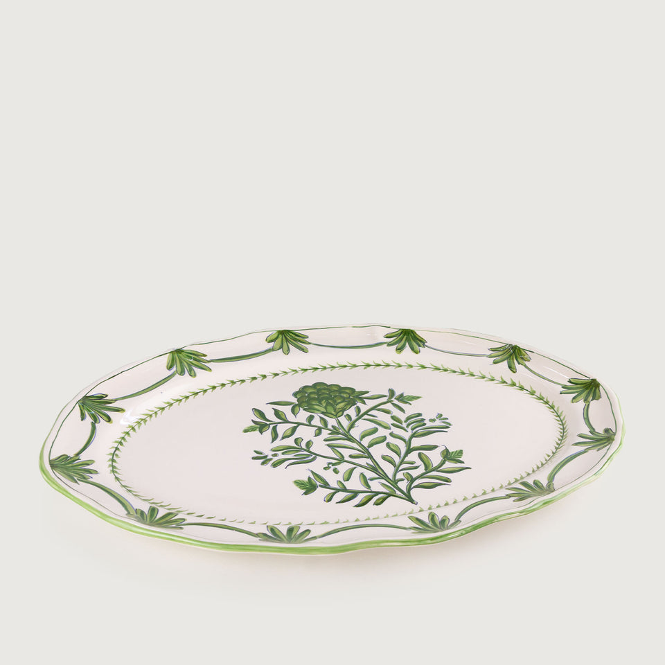 Travessa Provence Rasa Cerâmica Grande Alcachofra Provençal