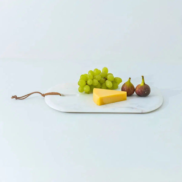 Tábua para Aperitivo Mármore Branco Aurora 40x25cm