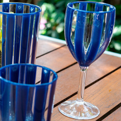 Taça Acrílico Azul Linha Náutica 250ml