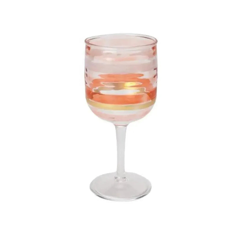 Taça Acrílico Detalhe Degradê Rose 473ml