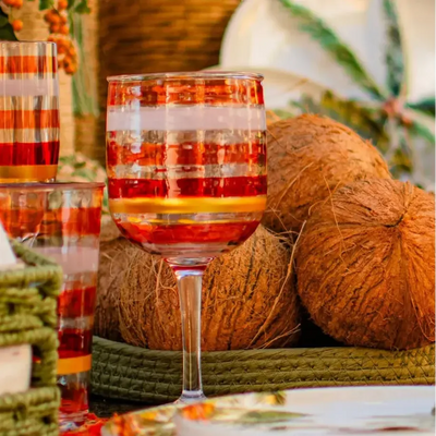 Taça Acrílico Detalhe Degradê Rose 473ml