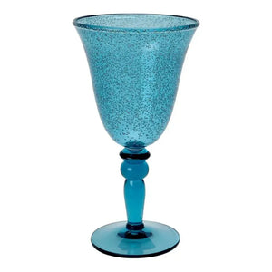 Taça Agua Acrílico Detalhes Bolhas Azul 310ml