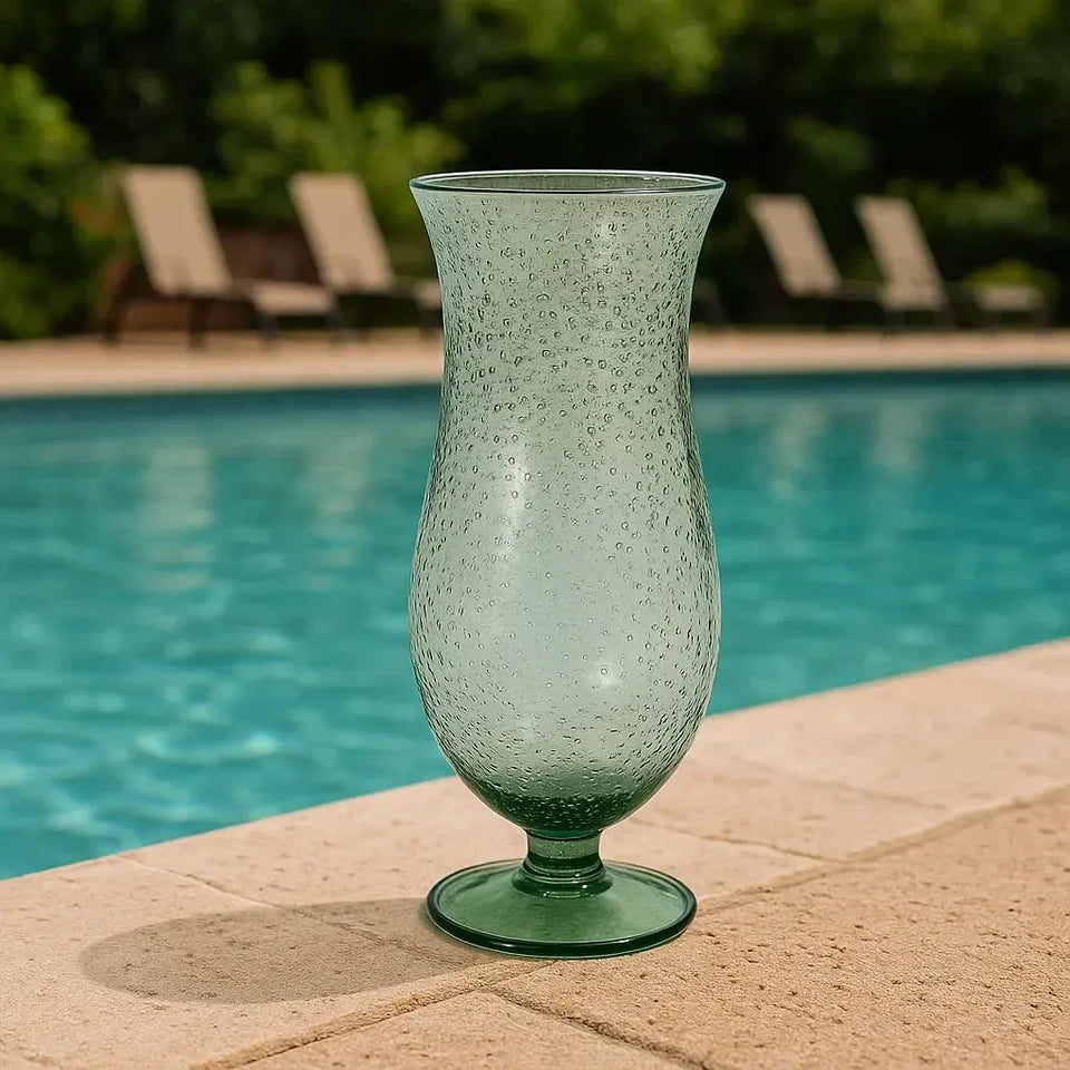 Taça Cerveja Acrílico Detalhes Bolhas Verde 651ml