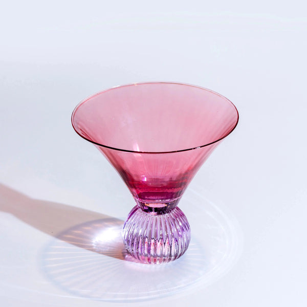 Taça Sardenha Vidro Rosa