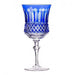 Taça em Cristal Lapidado 69 para Água 19 Azul Artemano 360ml