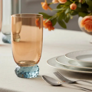 Taça para Água Vidro Azul / Ãmbar Linha Sintonia 460ml