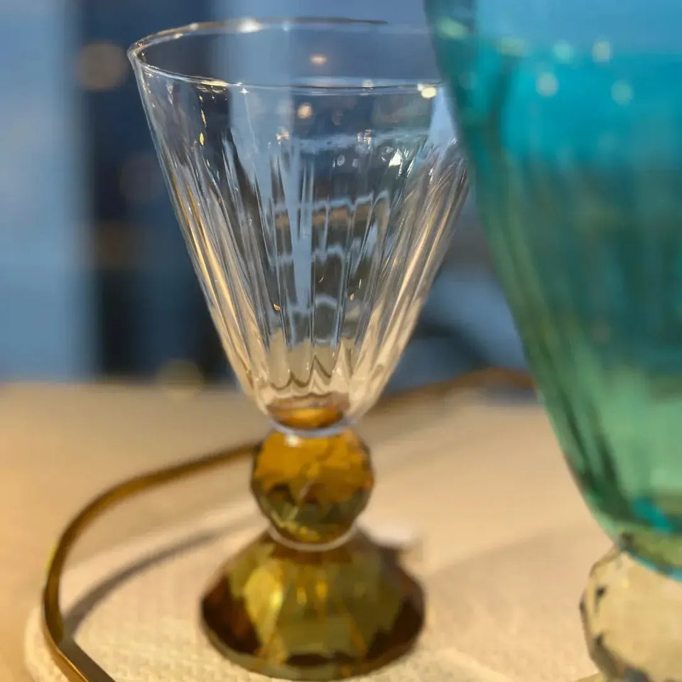 Taça para Água Vidro Transparente e Âmbar Linha Sintonia 500ml