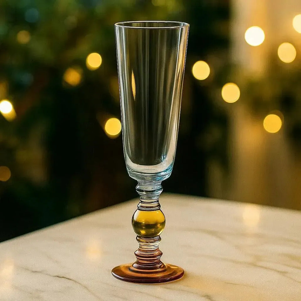 Taça para Champanhe Vidro Azul / Âmbar / Rosa Linha Sintonia 250ml