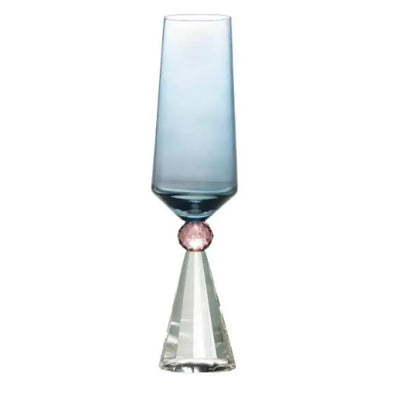 Taça para Champanhe Vidro Azul / Lilás / Transparente Linha Sintonia 300ml