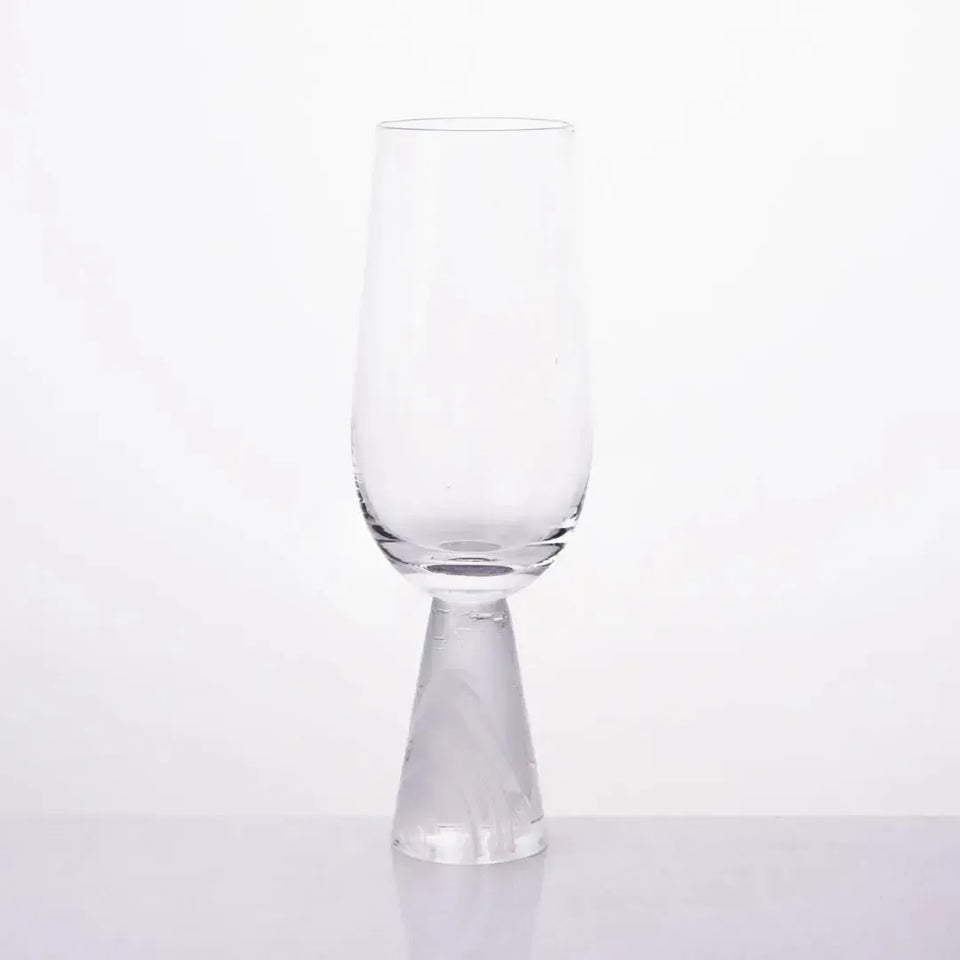 Taça para Champanhe Vidro base Cônica Transparente / Branca Linha Sintonia 200ml