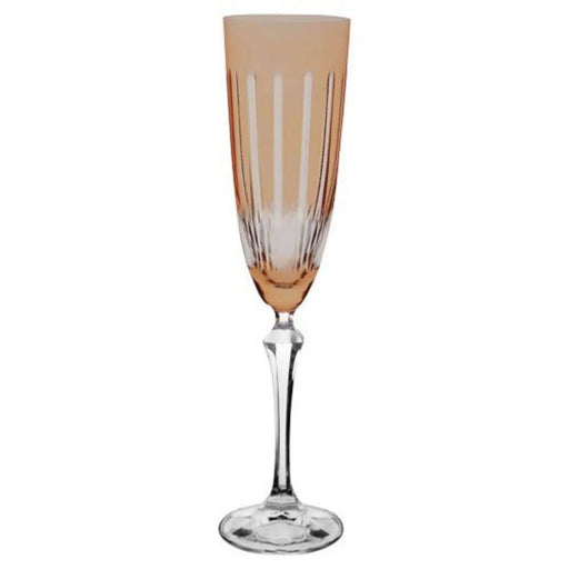 Taça para Espumante em Cristal Ecológico Lapidado Elizabeth Caramelo 200ml