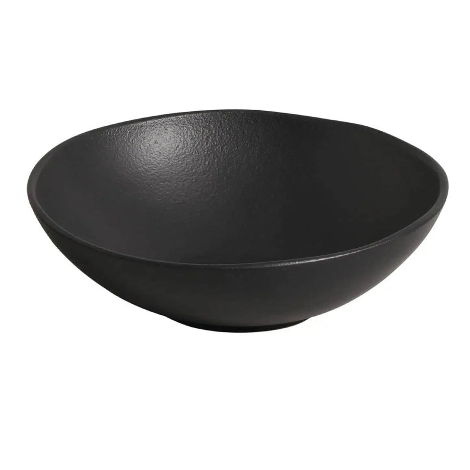 Tigela Média Stoneware Orgânico Preto Matte 25x8cm 1,9L Porto Brasil