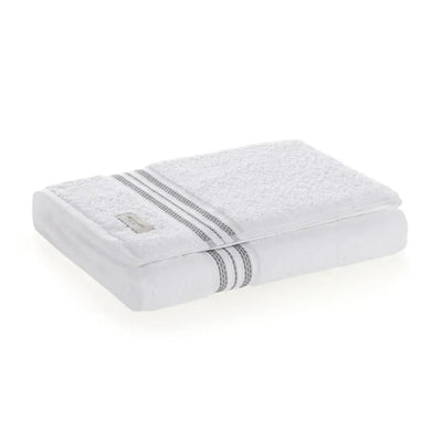 Toalha Banhão Barberine Branca / Ardósia Trussardi