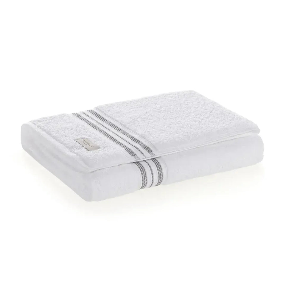 Toalha Banhão Barberine Branca / Ardósia Trussardi