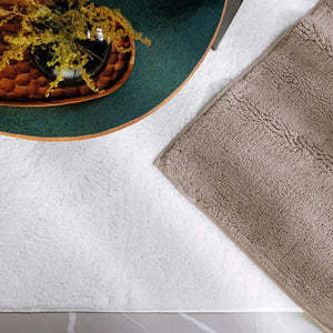 Toalha Piso Antiderrapante 100% 80x60 Algodão Carmel Branca Trussardi