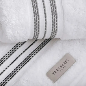 Toalha Rosto Barberine Branca / Ardósia Trussardi