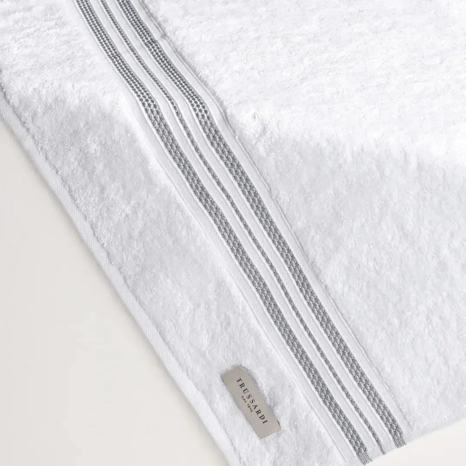 Toalha Rosto Barberine Branca / Ardósia Trussardi