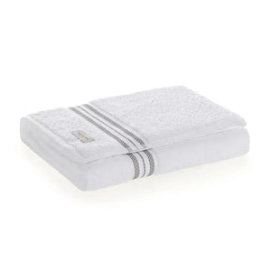 Toalha Rosto Barberine Branca / Ardósia Trussardi