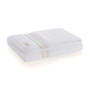 Toalha Rosto Barberine Branca / Nocciola Trussardi