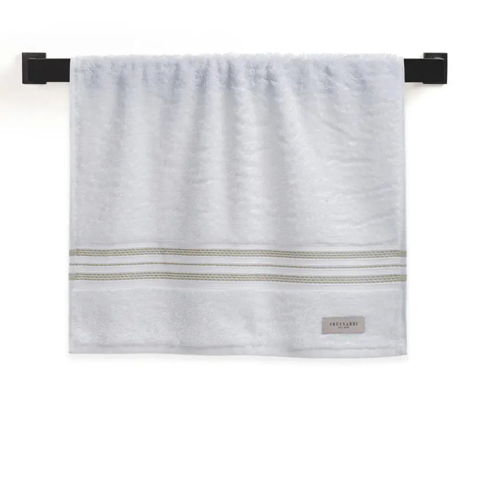 Toalha Rosto Barberine Branca / Pistacchio Trussardi