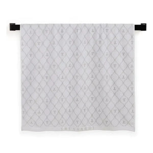 Toalha Rosto Speciale Branca / Cinza Trussardi