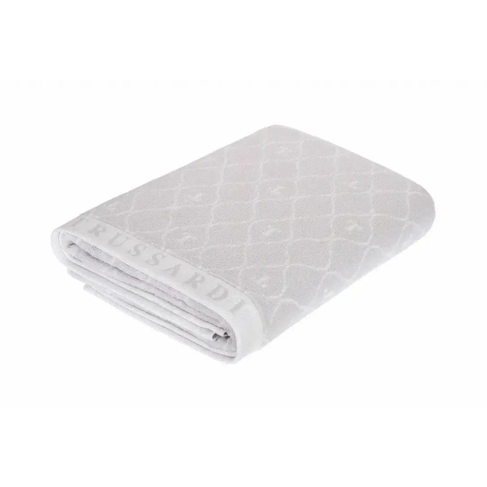 Toalha Banhão Speciale Jacquard Fio Tinto Branca / Gelo Trussardi