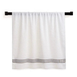 Toalha de Praia Isola Branco / Legno 100% Algodão Trussardi