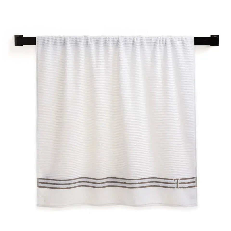 Toalha de Praia Isola Branco / Legno 100% Algodão Trussardi