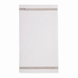 Toalha de Praia Isola Branco / Legno 100% Algodão Trussardi