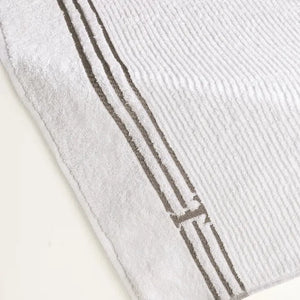 Toalha de Praia Isola Branco / Legno 100% Algodão Trussardi